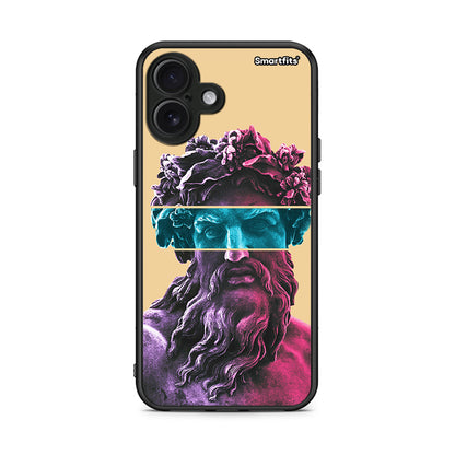 iPhone 16 Plus Zeus Art Θήκη Αγίου Βαλεντίνου από τη Smartfits με σχέδιο στο πίσω μέρος και μαύρο περίβλημα | Smartphone case with colorful back and black bezels by Smartfits
