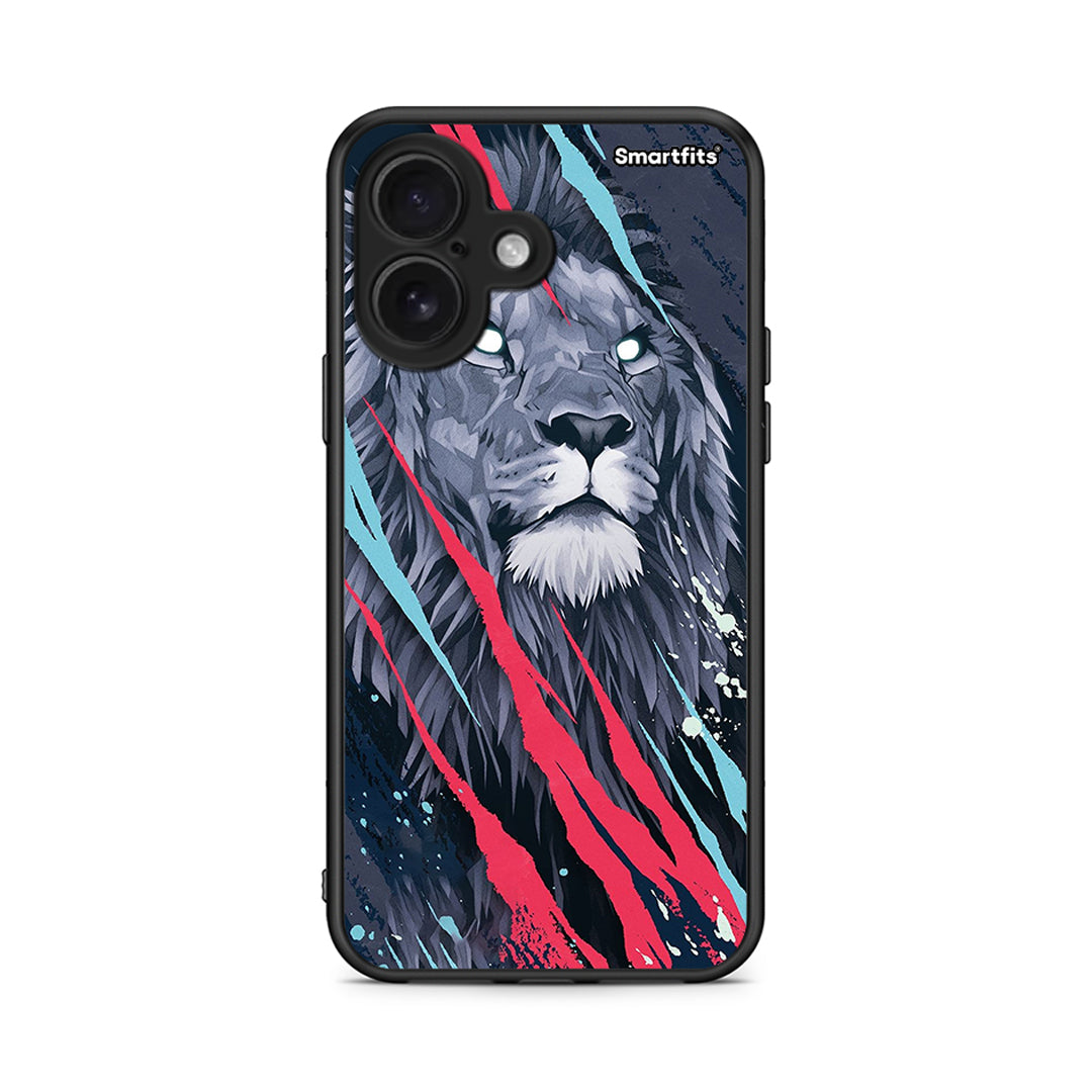 4 - iPhone 16 Lion Designer PopArt case, cover, bumper