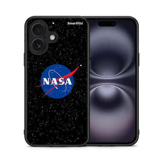 Θήκη iPhone 16 NASA PopArt από τη Smartfits με σχέδιο στο πίσω μέρος και μαύρο περίβλημα | iPhone 16 NASA PopArt case with colorful back and black bezels