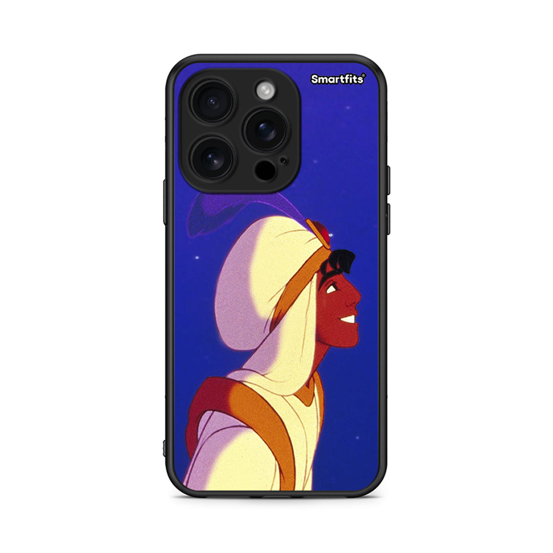 iPhone 16 Pro Alladin And Jasmine Love 1 θήκη από τη Smartfits με σχέδιο στο πίσω μέρος και μαύρο περίβλημα | Smartphone case with colorful back and black bezels by Smartfits