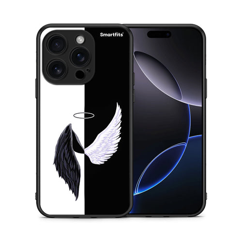 Θήκη iPhone 16 Pro Angels Demons από τη Smartfits με σχέδιο στο πίσω μέρος και μαύρο περίβλημα | iPhone 16 Pro Angels Demons case with colorful back and black bezels