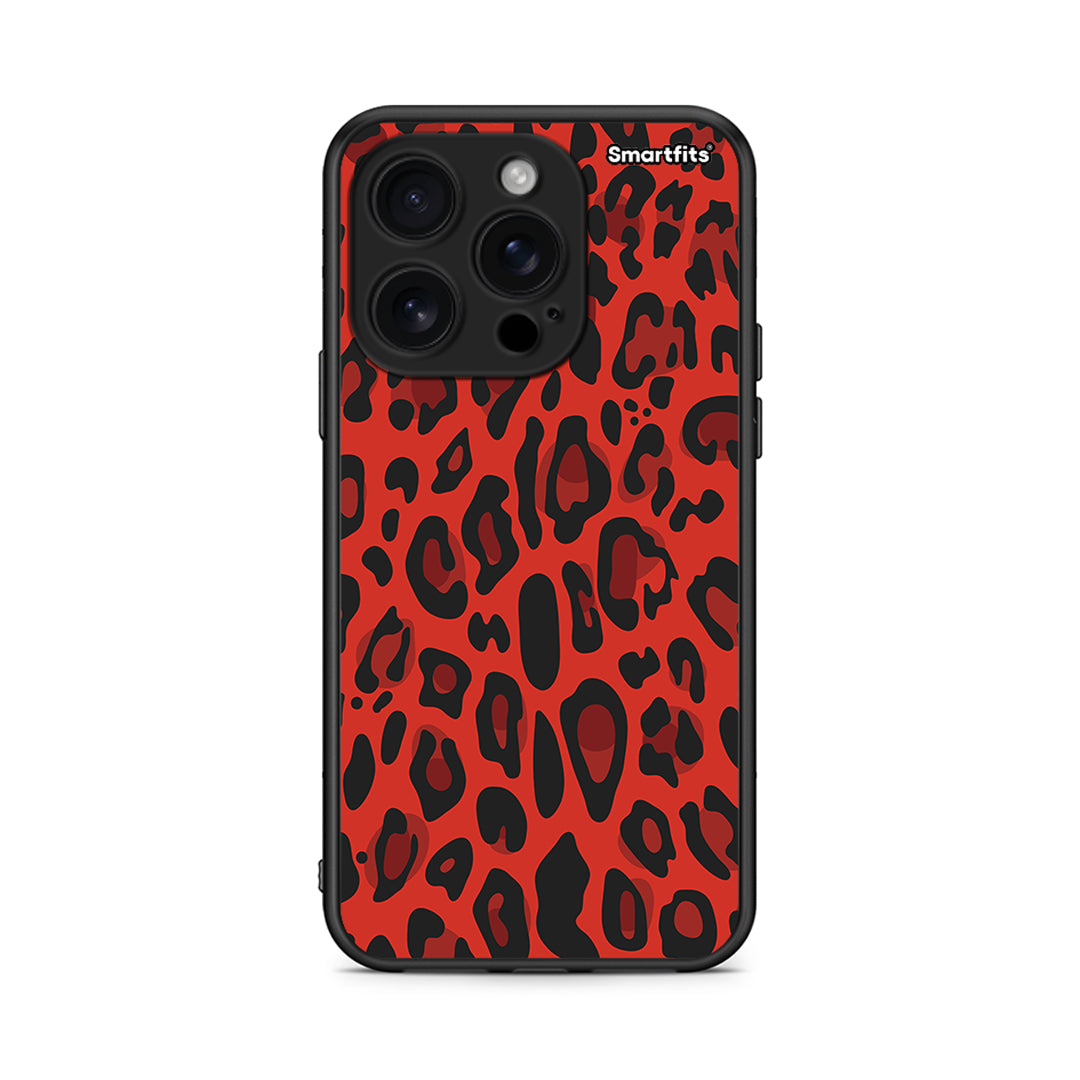 4 - iPhone 16 Pro Red Leopard Animal case, cover, bumper