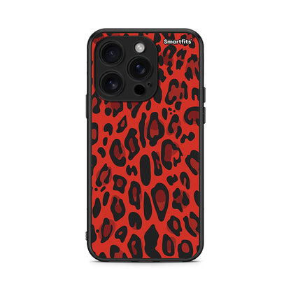 4 - iPhone 16 Pro Red Leopard Animal case, cover, bumper