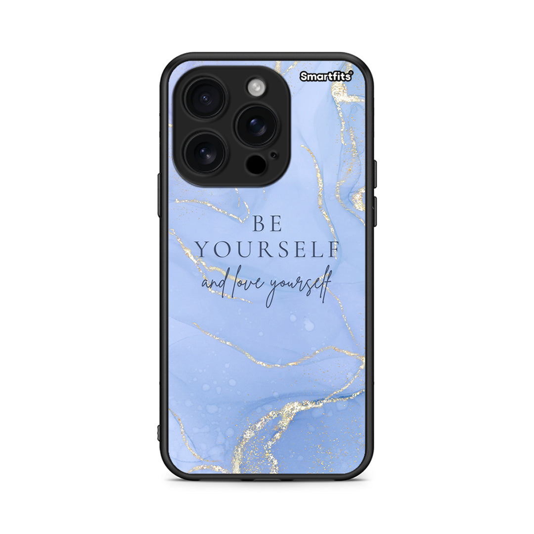 iPhone 16 Pro Be Yourself θήκη από τη Smartfits με σχέδιο στο πίσω μέρος και μαύρο περίβλημα | Smartphone case with colorful back and black bezels by Smartfits