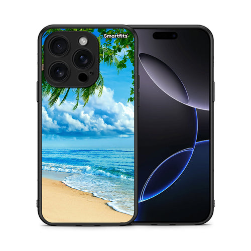 Θήκη iPhone 16 Pro Beautiful Beach από τη Smartfits με σχέδιο στο πίσω μέρος και μαύρο περίβλημα | iPhone 16 Pro Beautiful Beach case with colorful back and black bezels