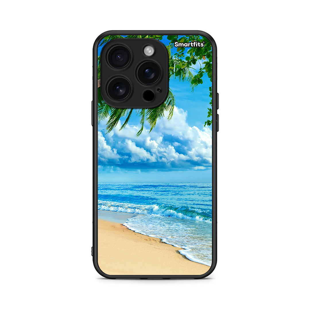 iPhone 16 Pro Beautiful Beach θήκη από τη Smartfits με σχέδιο στο πίσω μέρος και μαύρο περίβλημα | Smartphone case with colorful back and black bezels by Smartfits