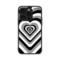 Thumbnail for iPhone 16 Pro Black Hearts θήκη από τη Smartfits με σχέδιο στο πίσω μέρος και μαύρο περίβλημα | Smartphone case with colorful back and black bezels by Smartfits