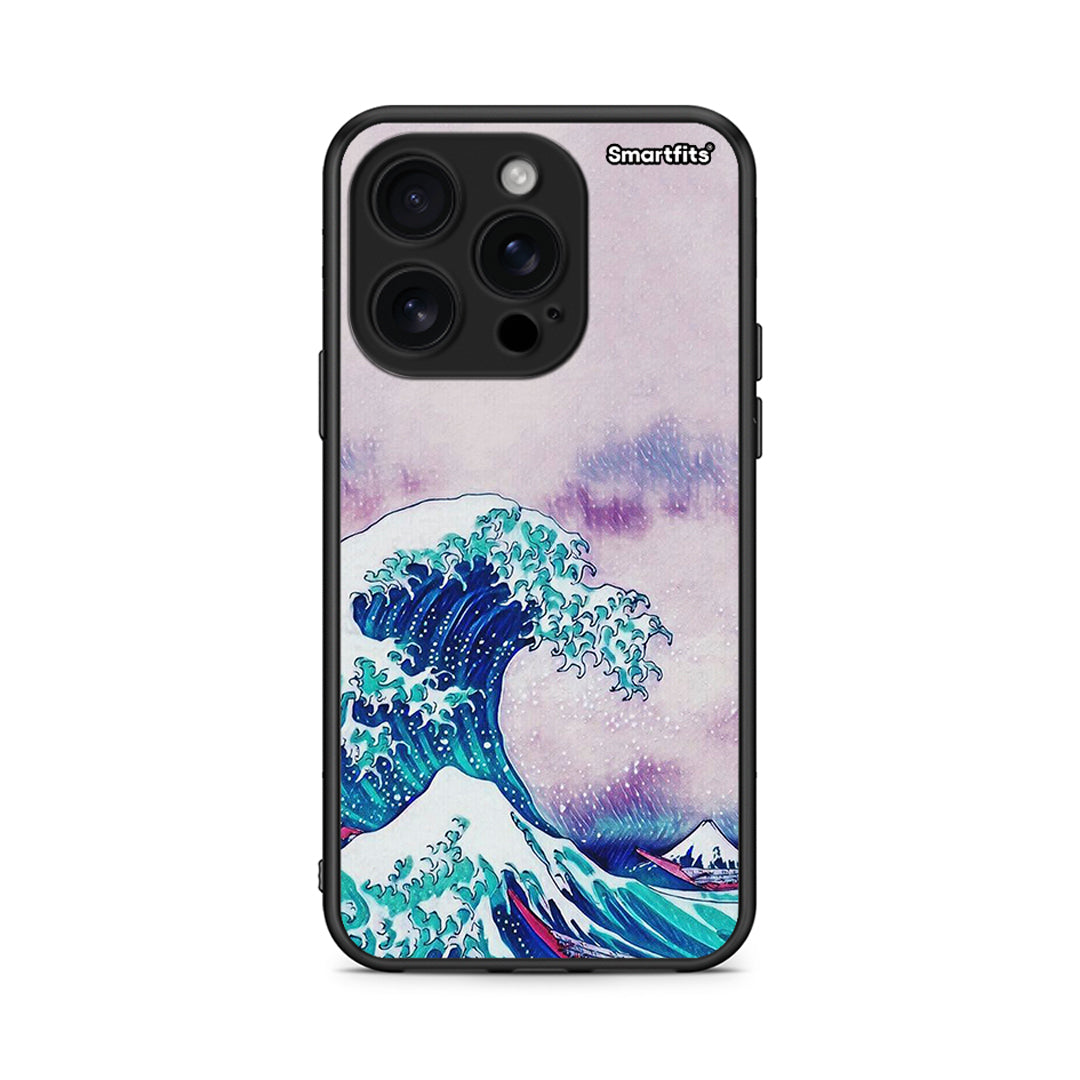 iPhone 16 Pro Blue Waves θήκη από τη Smartfits με σχέδιο στο πίσω μέρος και μαύρο περίβλημα | Smartphone case with colorful back and black bezels by Smartfits