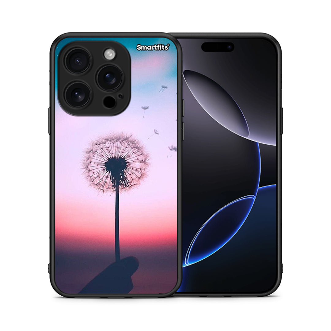 Θήκη iPhone 16 Pro Wish Boho από τη Smartfits με σχέδιο στο πίσω μέρος και μαύρο περίβλημα | iPhone 16 Pro Wish Boho case with colorful back and black bezels