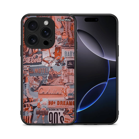 Θήκη iPhone 16 Pro Born In 90s από τη Smartfits με σχέδιο στο πίσω μέρος και μαύρο περίβλημα | iPhone 16 Pro Born In 90s case with colorful back and black bezels