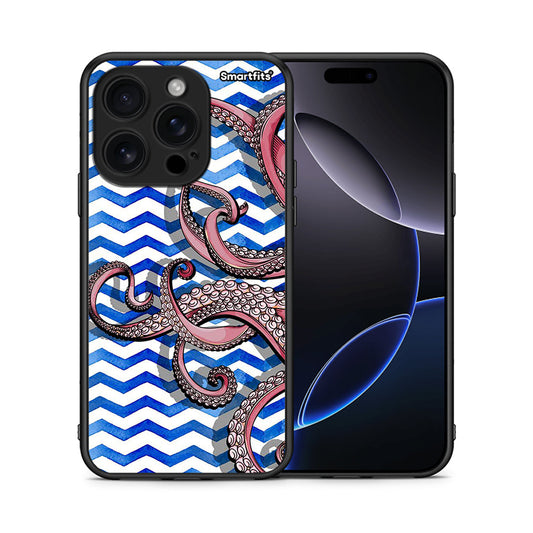 Θήκη iPhone 16 Pro Chevron Devilfish από τη Smartfits με σχέδιο στο πίσω μέρος και μαύρο περίβλημα | iPhone 16 Pro Chevron Devilfish case with colorful back and black bezels