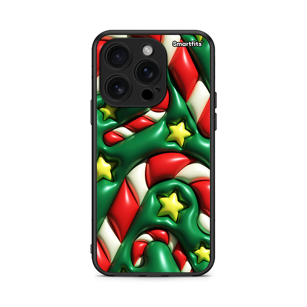 iPhone 16 Pro Christmas Bubbles θήκη από τη Smartfits με σχέδιο στο πίσω μέρος και μαύρο περίβλημα | Smartphone case with colorful back and black bezels by Smartfits
