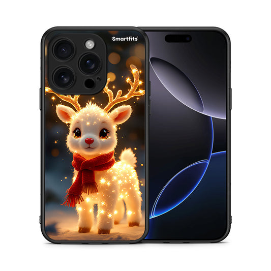 Θήκη iPhone 16 Pro Christmas Cutie από τη Smartfits με σχέδιο στο πίσω μέρος και μαύρο περίβλημα | iPhone 16 Pro Christmas Cutie case with colorful back and black bezels