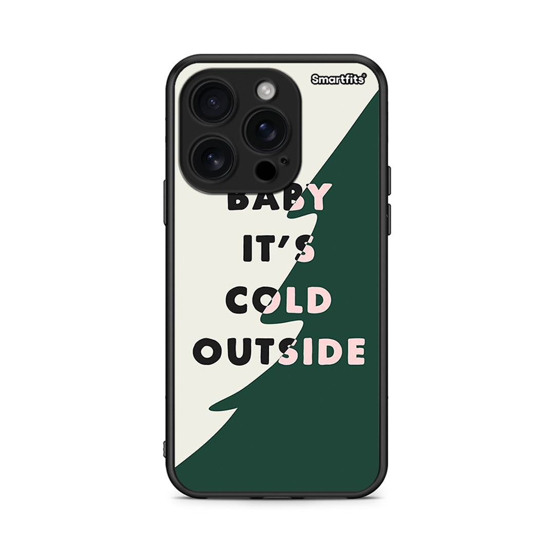 iPhone 16 Pro Cold Outside θήκη από τη Smartfits με σχέδιο στο πίσω μέρος και μαύρο περίβλημα | Smartphone case with colorful back and black bezels by Smartfits