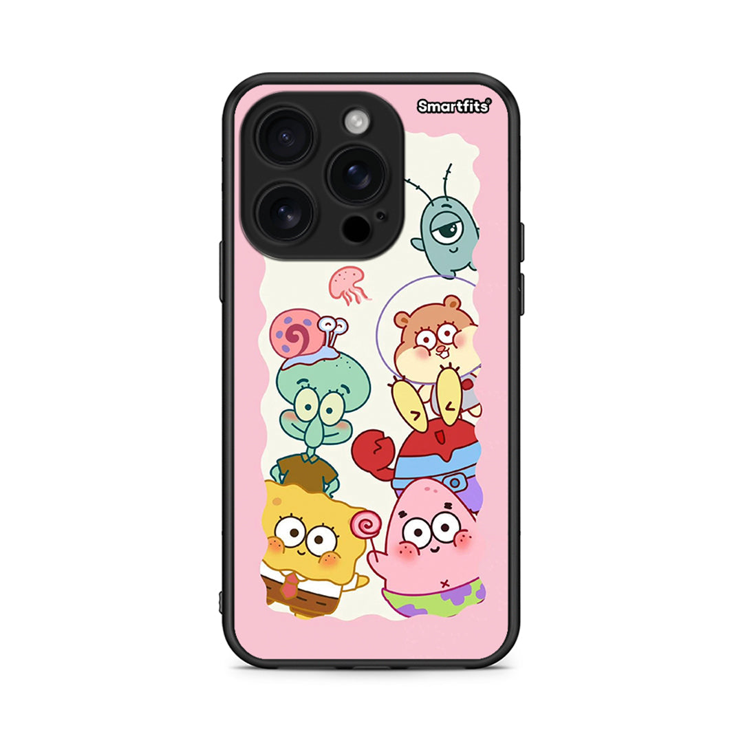 iPhone 16 Pro Cute Companion θήκη από τη Smartfits με σχέδιο στο πίσω μέρος και μαύρο περίβλημα | Smartphone case with colorful back and black bezels by Smartfits