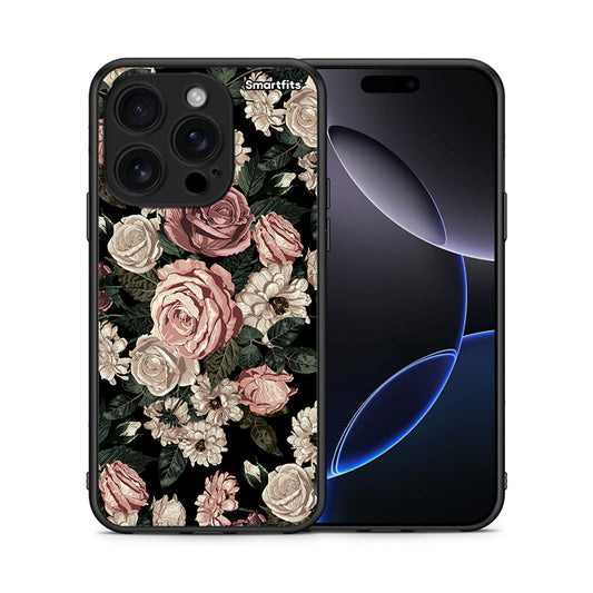 Θήκη iPhone 16 Pro Wild Roses Flower από τη Smartfits με σχέδιο στο πίσω μέρος και μαύρο περίβλημα | iPhone 16 Pro Wild Roses Flower case with colorful back and black bezels