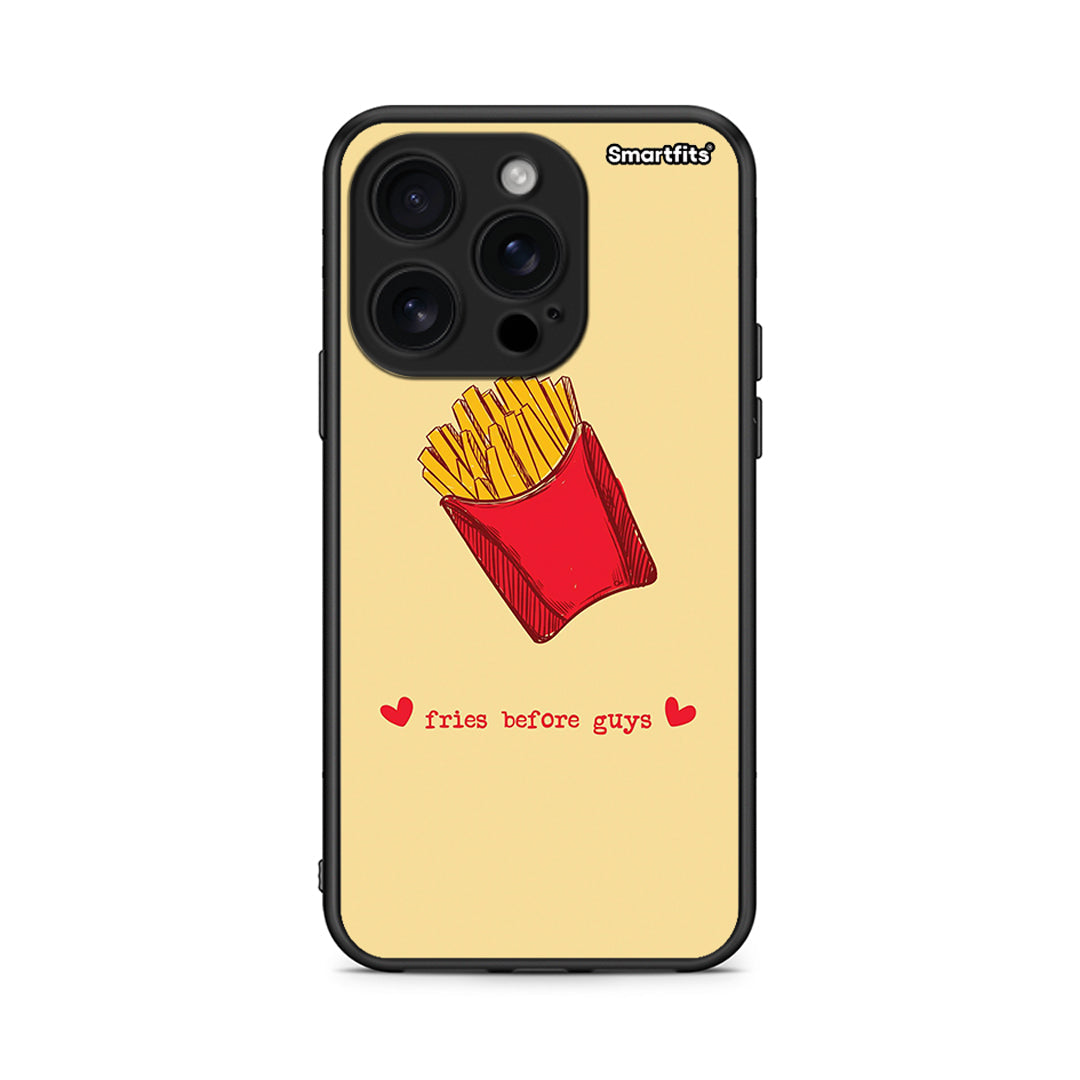 iPhone 16 Pro Fries Before Guys Θήκη Αγίου Βαλεντίνου από τη Smartfits με σχέδιο στο πίσω μέρος και μαύρο περίβλημα | Smartphone case with colorful back and black bezels by Smartfits