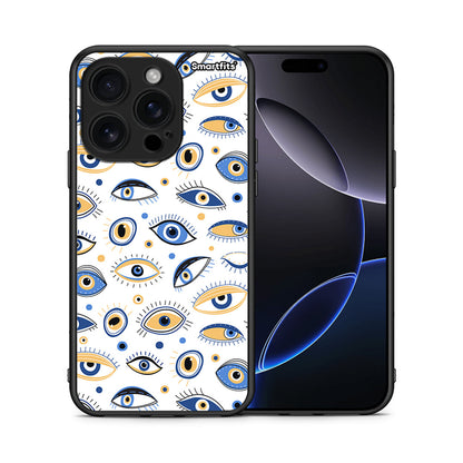 Θήκη iPhone 16 Pro Ftou Ftou από τη Smartfits με σχέδιο στο πίσω μέρος και μαύρο περίβλημα | iPhone 16 Pro Ftou Ftou case with colorful back and black bezels