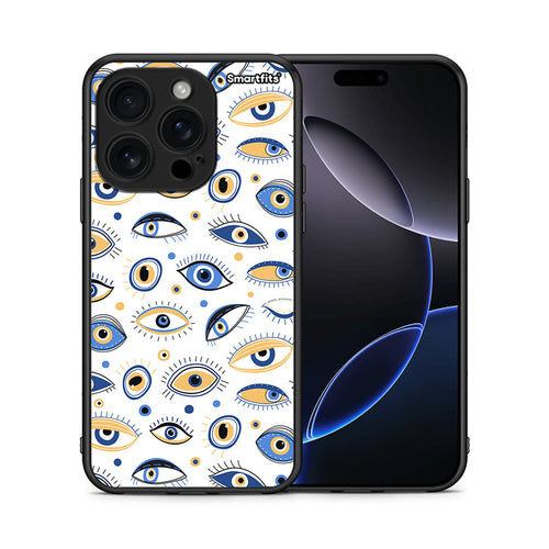 Θήκη iPhone 16 Pro Ftou Ftou από τη Smartfits με σχέδιο στο πίσω μέρος και μαύρο περίβλημα | iPhone 16 Pro Ftou Ftou case with colorful back and black bezels
