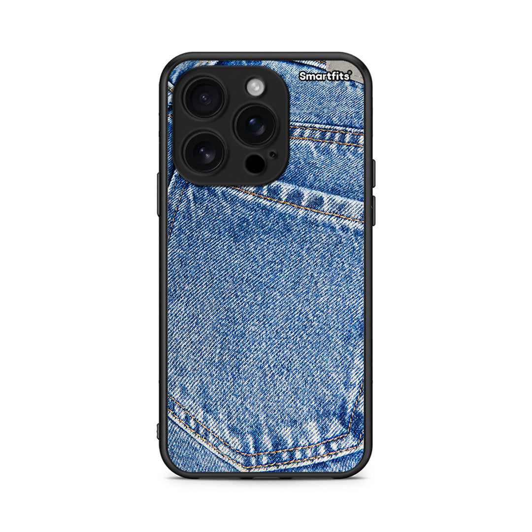 iPhone 16 Pro Jeans Pocket θήκη από τη Smartfits με σχέδιο στο πίσω μέρος και μαύρο περίβλημα | Smartphone case with colorful back and black bezels by Smartfits