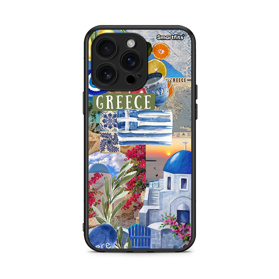 iPhone 16 Pro Max All Greek Θήκη από τη Smartfits με σχέδιο στο πίσω μέρος και μαύρο περίβλημα | Smartphone case with colorful back and black bezels by Smartfits