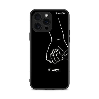 iPhone 16 Pro Max Always & Forever 1 Θήκη Αγίου Βαλεντίνου από τη Smartfits με σχέδιο στο πίσω μέρος και μαύρο περίβλημα | Smartphone case with colorful back and black bezels by Smartfits