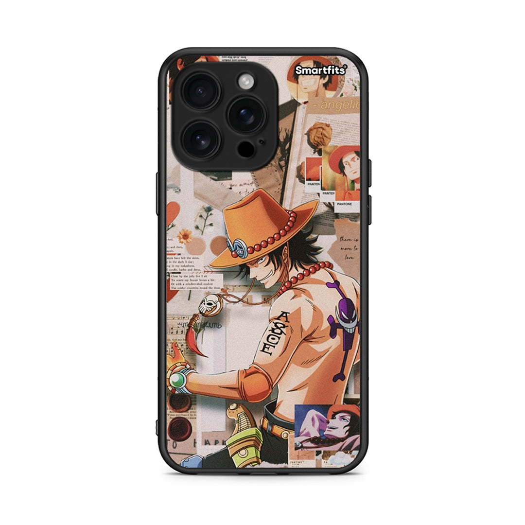 iPhone 16 Pro Max Anime Collage θήκη από τη Smartfits με σχέδιο στο πίσω μέρος και μαύρο περίβλημα | Smartphone case with colorful back and black bezels by Smartfits