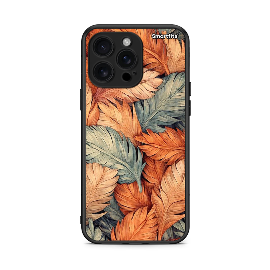 iPhone 16 Pro Max Autumn Leaves Θήκη από τη Smartfits με σχέδιο στο πίσω μέρος και μαύρο περίβλημα | Smartphone case with colorful back and black bezels by Smartfits