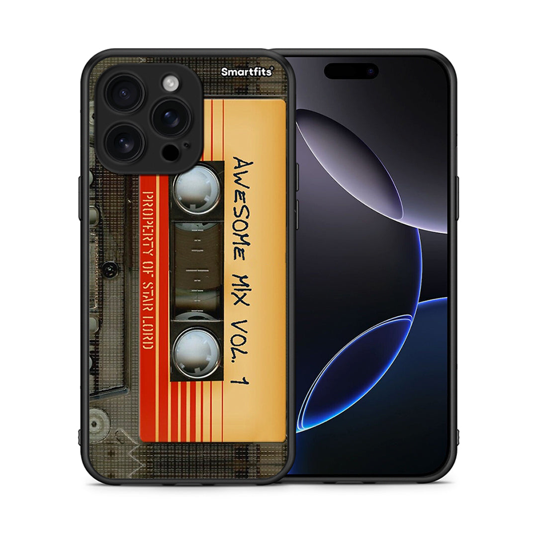 Θήκη iPhone 16 Pro Max Awesome Mix από τη Smartfits με σχέδιο στο πίσω μέρος και μαύρο περίβλημα | iPhone 16 Pro Max Awesome Mix case with colorful back and black bezels