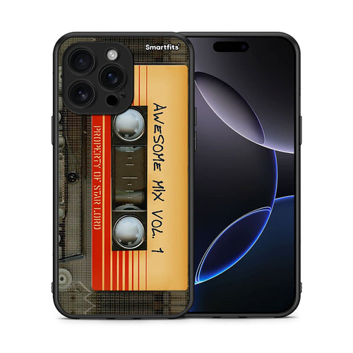 Θήκη iPhone 16 Pro Max Awesome Mix από τη Smartfits με σχέδιο στο πίσω μέρος και μαύρο περίβλημα | iPhone 16 Pro Max Awesome Mix case with colorful back and black bezels