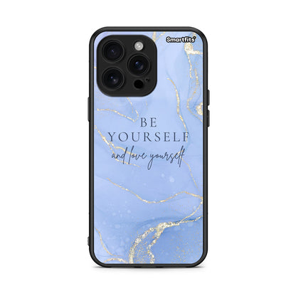 iPhone 16 Pro Max Be Yourself θήκη από τη Smartfits με σχέδιο στο πίσω μέρος και μαύρο περίβλημα | Smartphone case with colorful back and black bezels by Smartfits