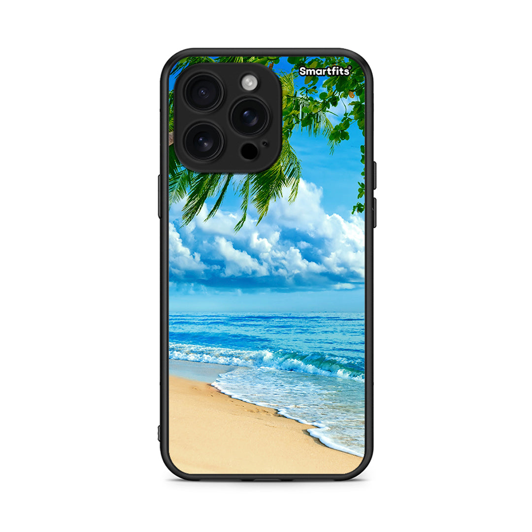 iPhone 16 Pro Max Beautiful Beach θήκη από τη Smartfits με σχέδιο στο πίσω μέρος και μαύρο περίβλημα | Smartphone case with colorful back and black bezels by Smartfits