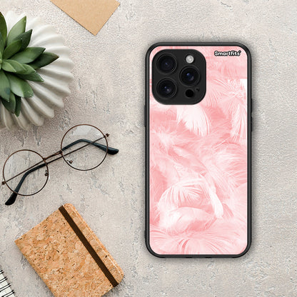 Boho Pink Feather - iPhone 16 Pro Max θήκη