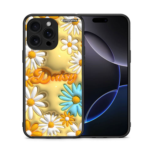 Θήκη iPhone 16 Pro Max Bubble Daisies από τη Smartfits με σχέδιο στο πίσω μέρος και μαύρο περίβλημα | iPhone 16 Pro Max Bubble Daisies case with colorful back and black bezels