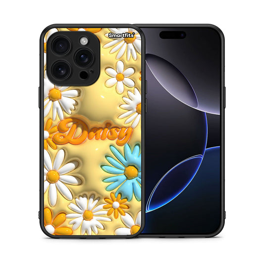 Θήκη iPhone 16 Pro Max Bubble Daisies από τη Smartfits με σχέδιο στο πίσω μέρος και μαύρο περίβλημα | iPhone 16 Pro Max Bubble Daisies case with colorful back and black bezels
