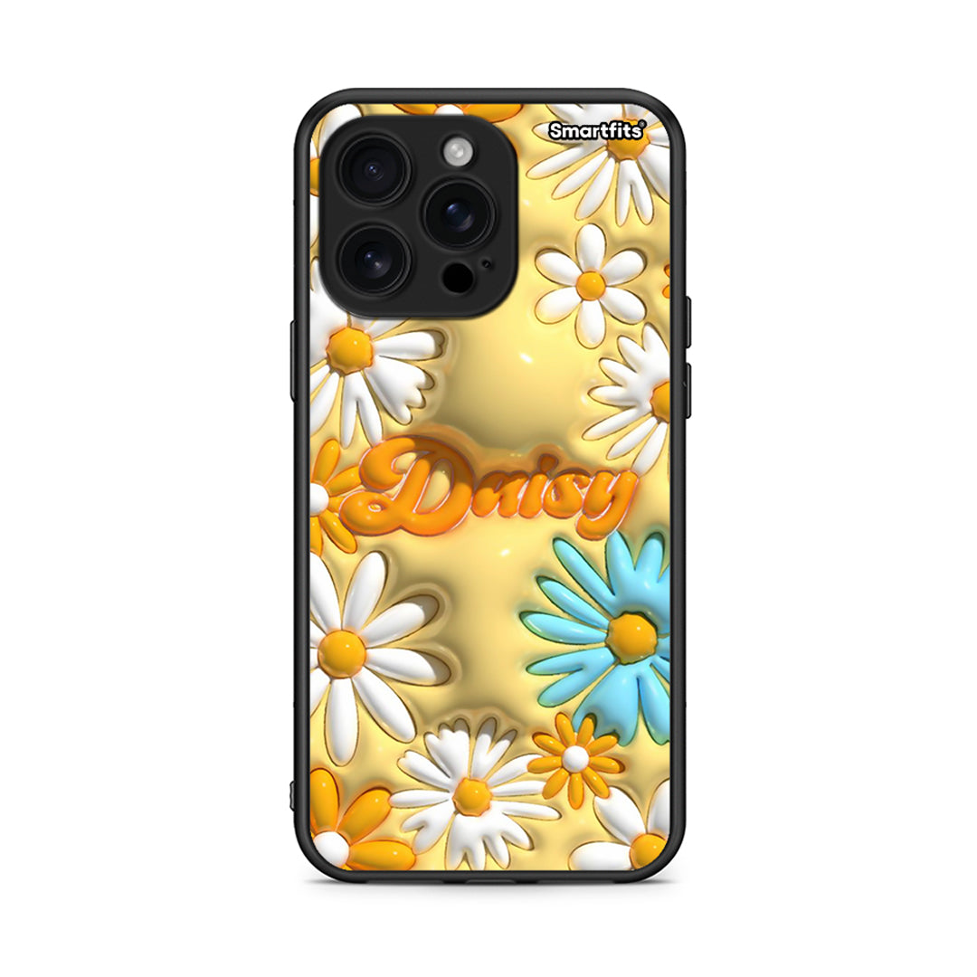 iPhone 16 Pro Max Bubble Daisies θήκη από τη Smartfits με σχέδιο στο πίσω μέρος και μαύρο περίβλημα | Smartphone case with colorful back and black bezels by Smartfits