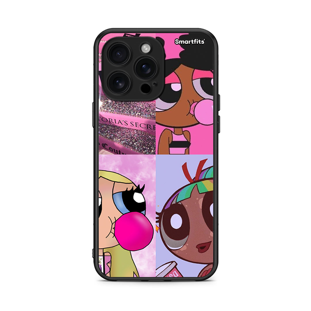 iPhone 16 Pro Max Bubble Girls Θήκη Αγίου Βαλεντίνου από τη Smartfits με σχέδιο στο πίσω μέρος και μαύρο περίβλημα | Smartphone case with colorful back and black bezels by Smartfits