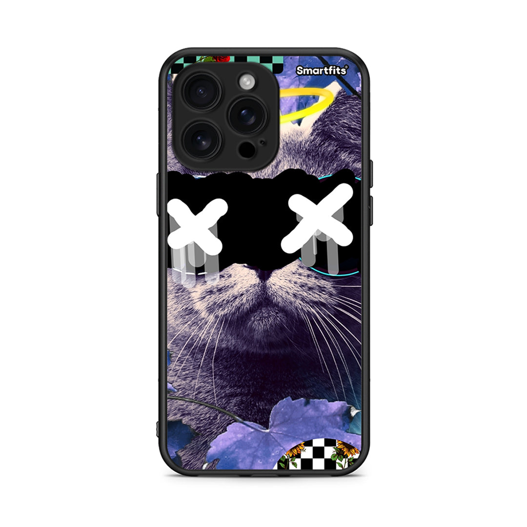 iPhone 16 Pro Max Cat Collage θήκη από τη Smartfits με σχέδιο στο πίσω μέρος και μαύρο περίβλημα | Smartphone case with colorful back and black bezels by Smartfits