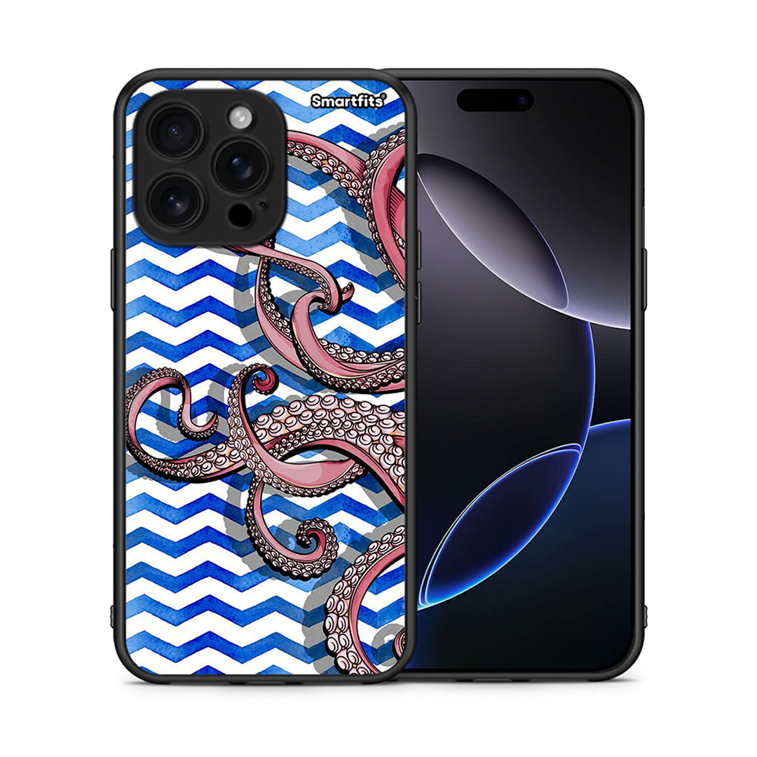 Θήκη iPhone 16 Pro Max Chevron Devilfish από τη Smartfits με σχέδιο στο πίσω μέρος και μαύρο περίβλημα | iPhone 16 Pro Max Chevron Devilfish case with colorful back and black bezels