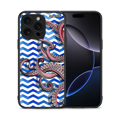 Θήκη iPhone 16 Pro Max Chevron Devilfish από τη Smartfits με σχέδιο στο πίσω μέρος και μαύρο περίβλημα | iPhone 16 Pro Max Chevron Devilfish case with colorful back and black bezels
