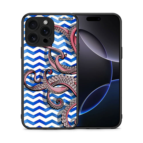 Θήκη iPhone 16 Pro Max Chevron Devilfish από τη Smartfits με σχέδιο στο πίσω μέρος και μαύρο περίβλημα | iPhone 16 Pro Max Chevron Devilfish case with colorful back and black bezels