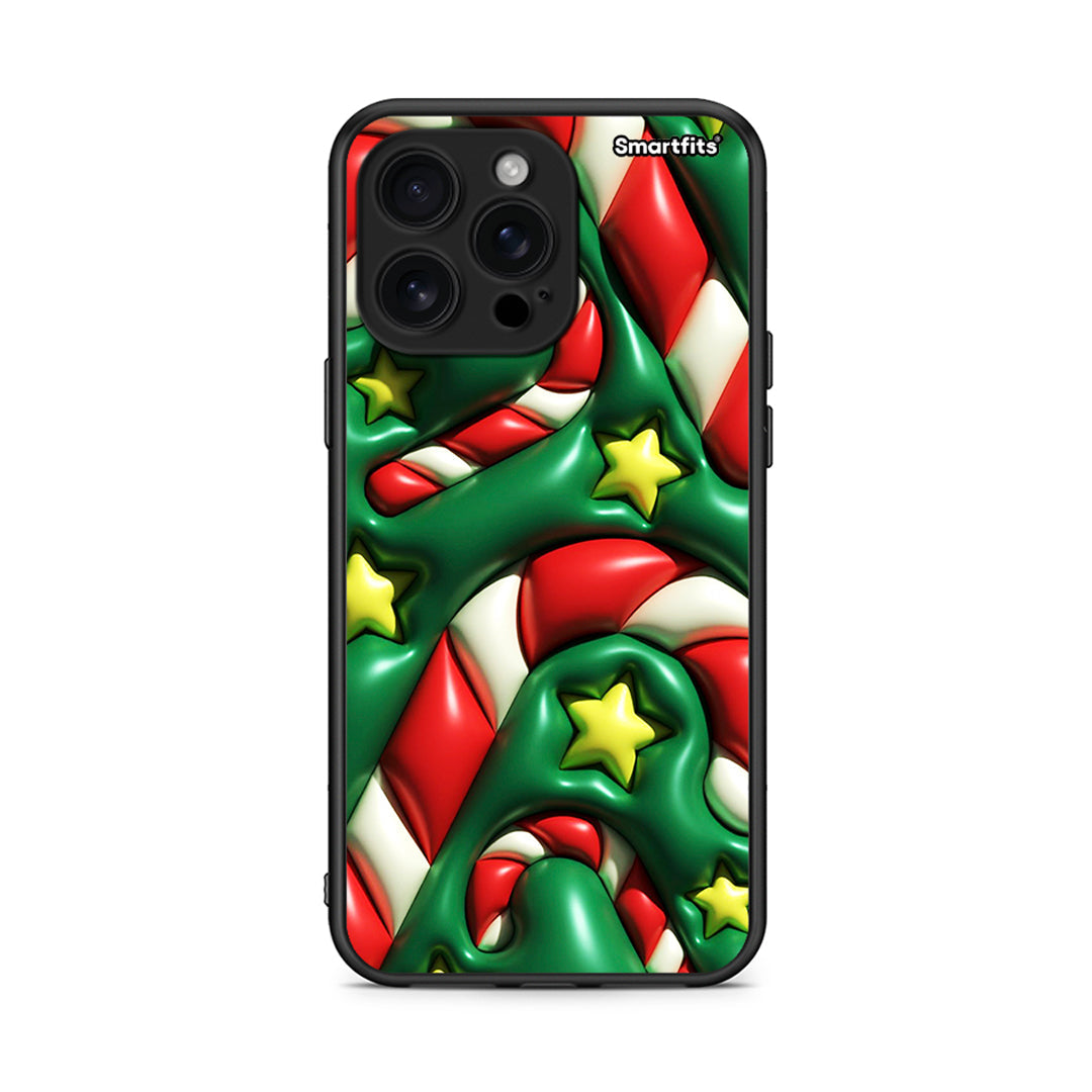 iPhone 16 Pro Max Christmas Bubbles θήκη από τη Smartfits με σχέδιο στο πίσω μέρος και μαύρο περίβλημα | Smartphone case with colorful back and black bezels by Smartfits