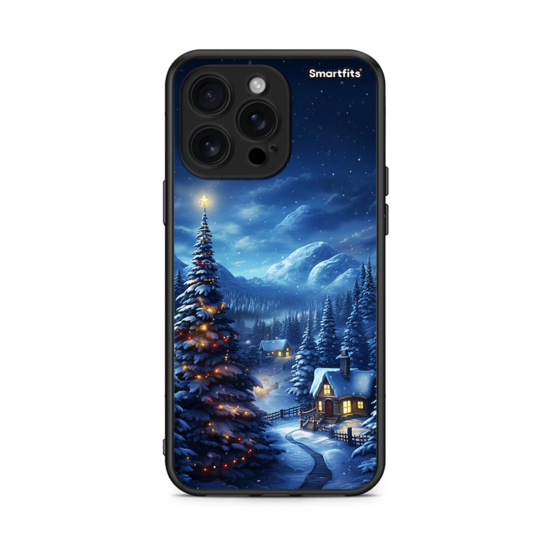 iPhone 16 Pro Max Christmas Scenery θήκη από τη Smartfits με σχέδιο στο πίσω μέρος και μαύρο περίβλημα | Smartphone case with colorful back and black bezels by Smartfits