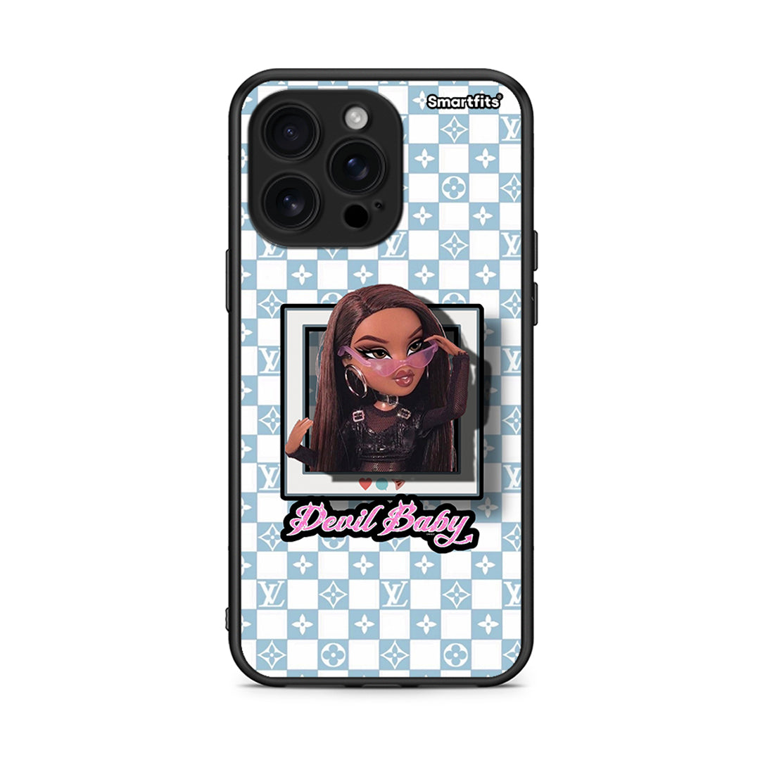 iPhone 16 Pro Max Devil Baby Θήκη Αγίου Βαλεντίνου από τη Smartfits με σχέδιο στο πίσω μέρος και μαύρο περίβλημα | Smartphone case with colorful back and black bezels by Smartfits