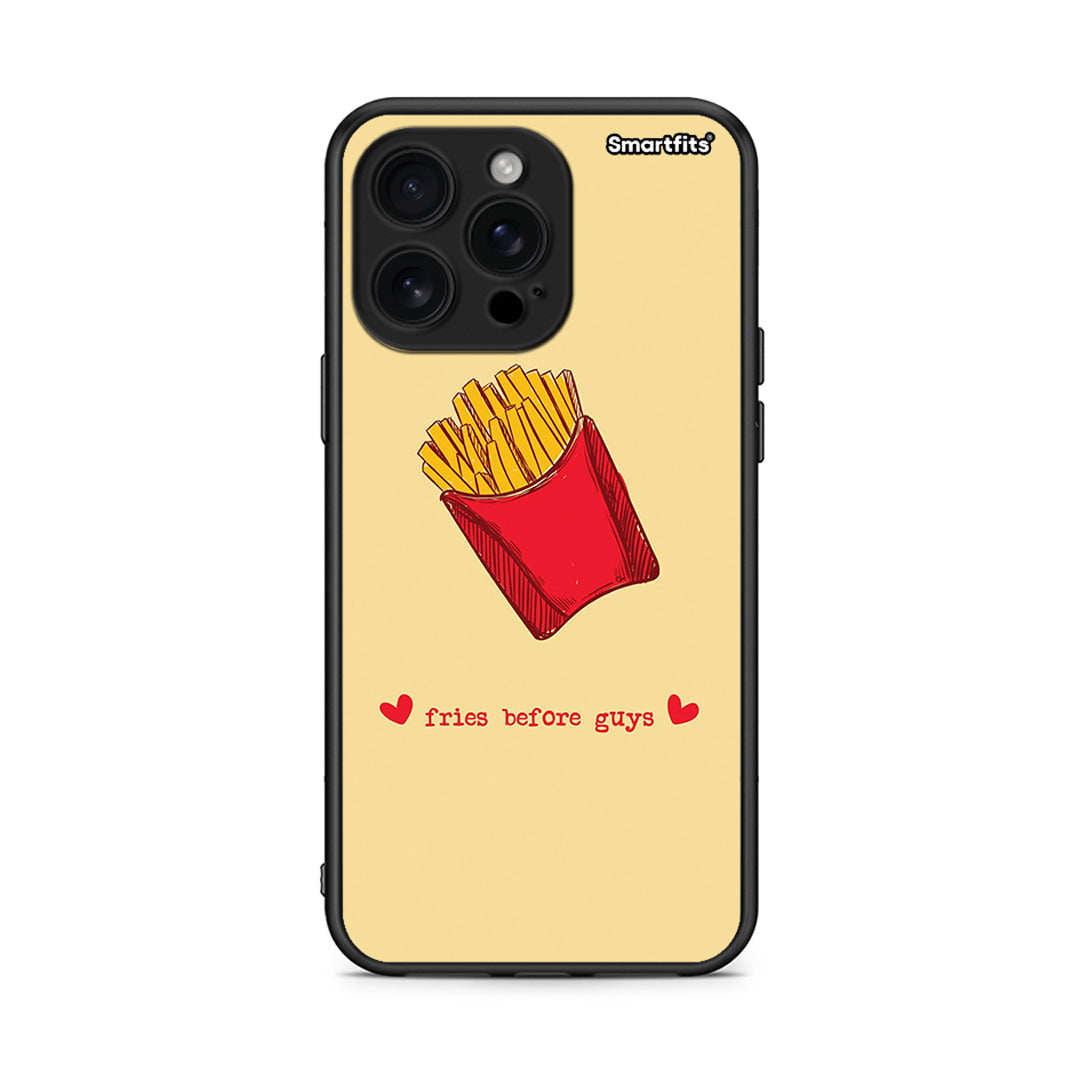 iPhone 16 Pro Max Fries Before Guys Θήκη Αγίου Βαλεντίνου από τη Smartfits με σχέδιο στο πίσω μέρος και μαύρο περίβλημα | Smartphone case with colorful back and black bezels by Smartfits