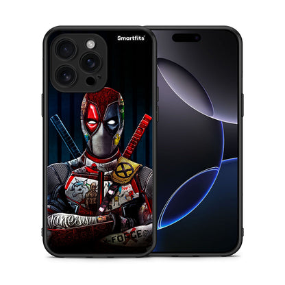 Θήκη iPhone 16 Pro Max Funny Guy από τη Smartfits με σχέδιο στο πίσω μέρος και μαύρο περίβλημα | iPhone 16 Pro Max Funny Guy case with colorful back and black bezels