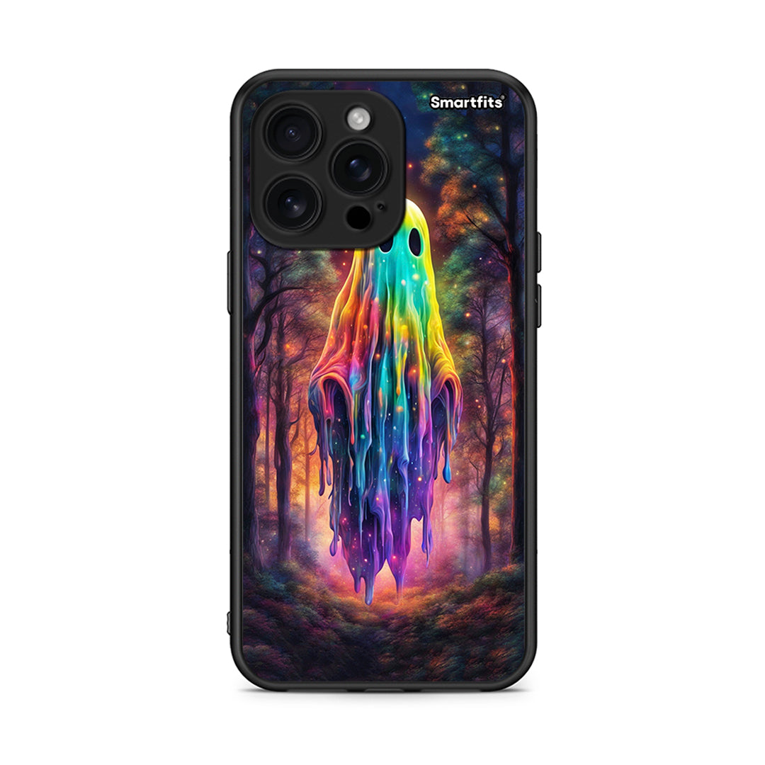 iPhone 16 Pro Max Halloween Ghost θήκη από τη Smartfits με σχέδιο στο πίσω μέρος και μαύρο περίβλημα | Smartphone case with colorful back and black bezels by Smartfits