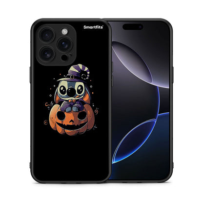 Θήκη iPhone 16 Pro Max Halloween Stitch από τη Smartfits με σχέδιο στο πίσω μέρος και μαύρο περίβλημα | iPhone 16 Pro Max Halloween Stitch case with colorful back and black bezels