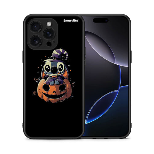 Θήκη iPhone 16 Pro Max Halloween Stitch από τη Smartfits με σχέδιο στο πίσω μέρος και μαύρο περίβλημα | iPhone 16 Pro Max Halloween Stitch case with colorful back and black bezels
