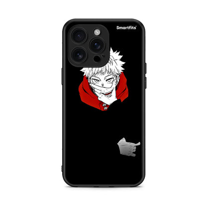 iPhone 16 Pro Max Itadori Anime θήκη από τη Smartfits με σχέδιο στο πίσω μέρος και μαύρο περίβλημα | Smartphone case with colorful back and black bezels by Smartfits